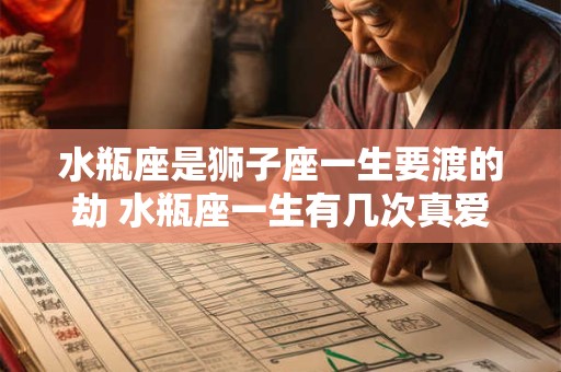 水瓶座是狮子座一生要渡的劫 水瓶座一生有几次真爱