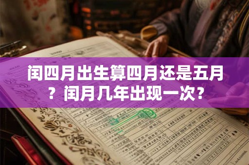 详细阅读:闰四月出生算四月还是五月?闰月几年出现一次? 闰四月出生算四月还是五月?闰月几年出现一次?