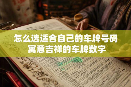 怎么选适合自己的车牌号码 寓意吉祥的车牌数字