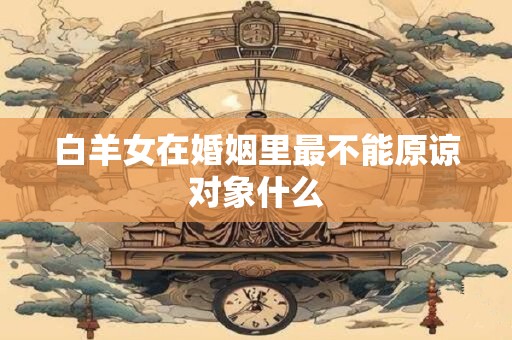 白羊女在婚姻里最不能原谅对象什么