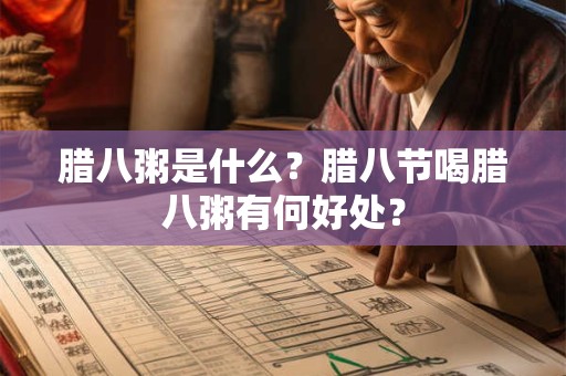 腊八粥是什么？腊八节喝腊八粥有何好处？
