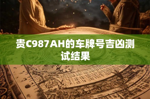 贵C987AH的车牌号吉凶测试结果