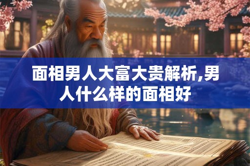 面相男人大富大贵解析,男人什么样的面相好