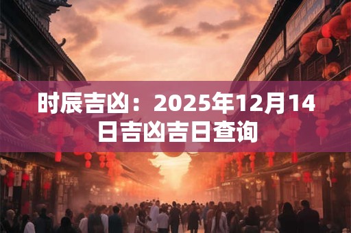 时辰吉凶：2025年12月14日吉凶吉日查询