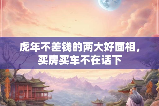 虎年不差钱的两大好面相，买房买车不在话下