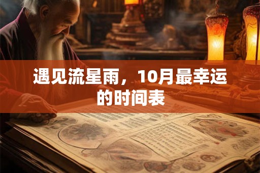 遇见流星雨，10月最幸运的时间表