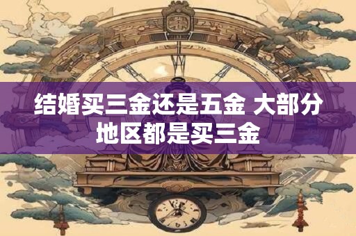 结婚买三金还是五金 大部分地区都是买三金