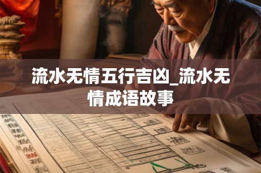 流水无情五行吉凶_流水无情成语故事