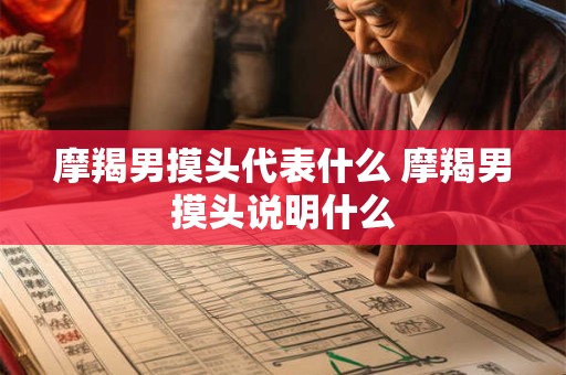 摩羯男摸头代表什么 摩羯男摸头说明什么