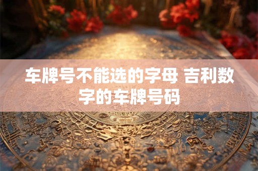 车牌号不能选的字母 吉利数字的车牌号码