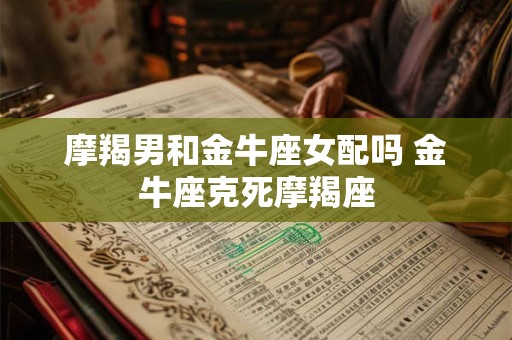 摩羯男和金牛座女配吗 金牛座克死摩羯座