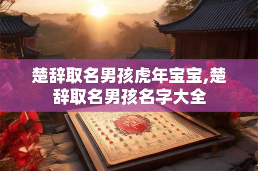 楚辞取名男孩虎年宝宝,楚辞取名男孩名字大全