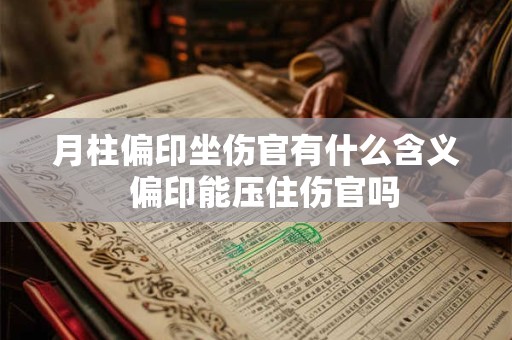 月柱偏印坐伤官有什么含义  偏印能压住伤官吗
