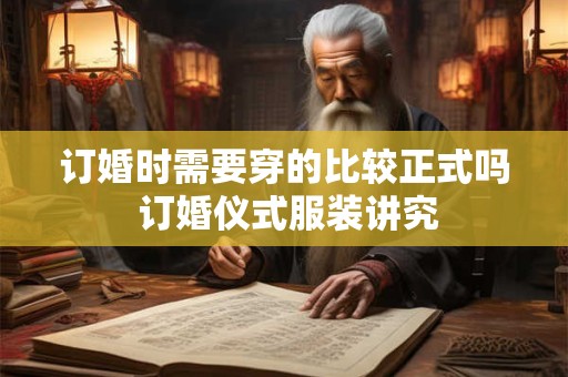 订婚时需要穿的比较正式吗 订婚仪式服装讲究