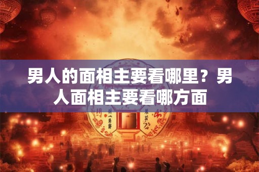 男人的面相主要看哪里？男人面相主要看哪方面