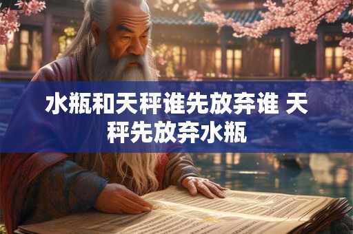 水瓶和天秤谁先放弃谁 天秤先放弃水瓶
