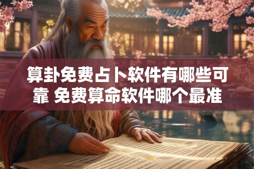 算卦免费占卜软件有哪些可靠 免费算命软件哪个最准最全