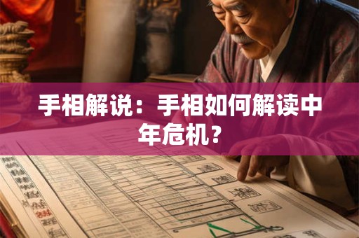手相解说：手相如何解读中年危机？