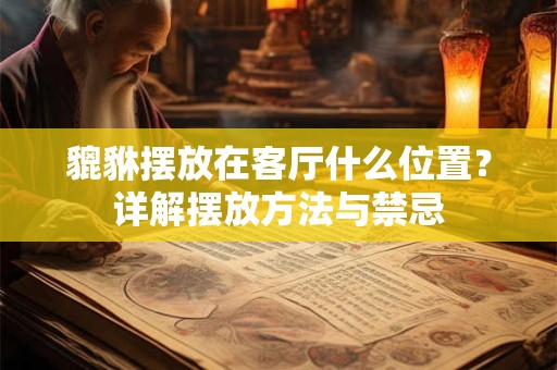 貔貅摆放在客厅什么位置？详解摆放方法与禁忌