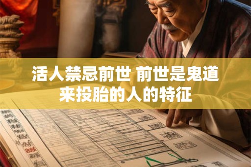 活人禁忌前世 前世是鬼道来投胎的人的特征
