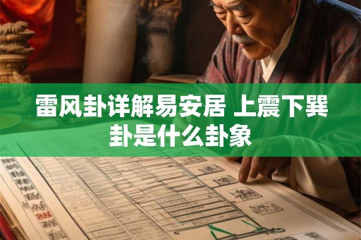 雷风卦详解易安居 上震下巽卦是什么卦象