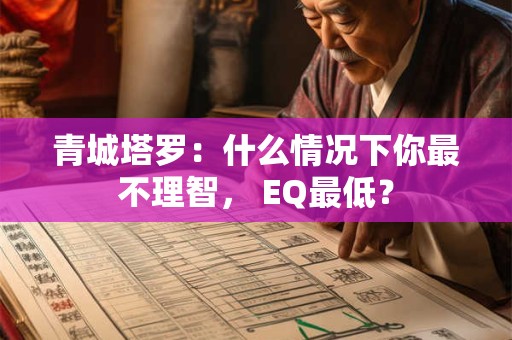 青城塔罗：什么情况下你最不理智， EQ最低？