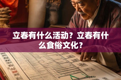立春有什么活动？立春有什么食俗文化？