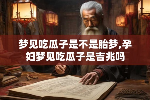 梦见吃瓜子是不是胎梦,孕妇梦见吃瓜子是吉兆吗