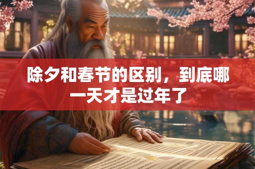 除夕和春节的区别，到底哪一天才是过年了