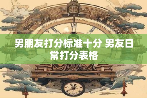 男朋友打分标准十分 男友日常打分表格