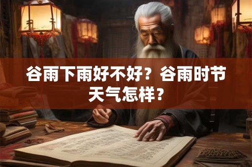 谷雨下雨好不好？谷雨时节天气怎样？