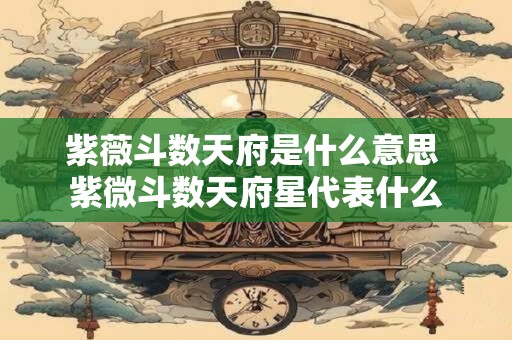 紫薇斗数天府是什么意思 紫微斗数天府星代表什么