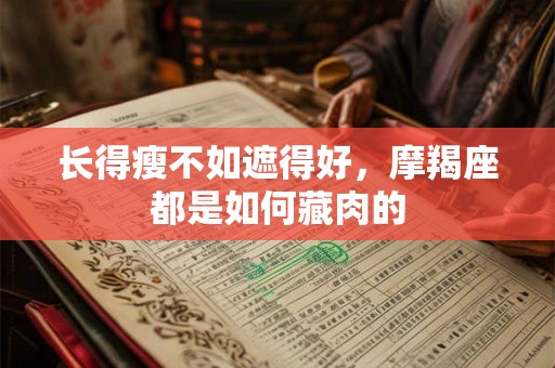 长得瘦不如遮得好，摩羯座都是如何藏肉的