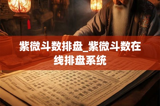 紫微斗数排盘_紫微斗数在线排盘系统
