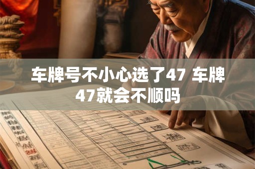 车牌号不小心选了47 车牌47就会不顺吗