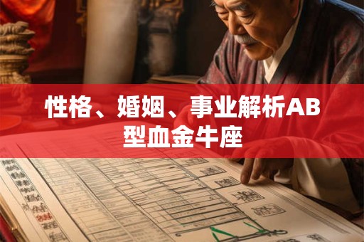 性格、婚姻、事业解析AB型血金牛座