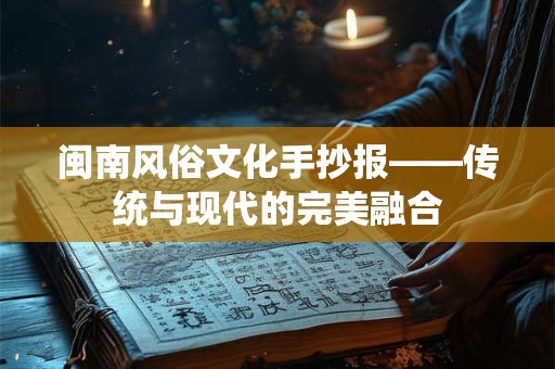 闽南风俗文化手抄报——传统与现代的完美融合