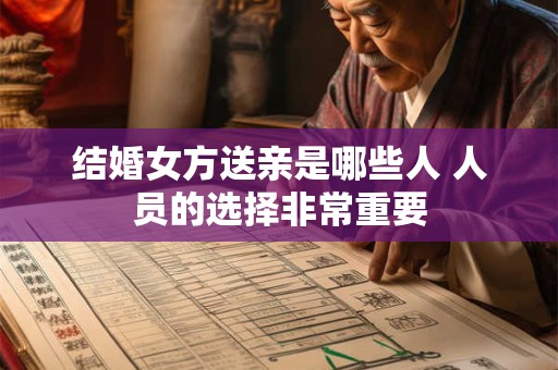 结婚女方送亲是哪些人 人员的选择非常重要