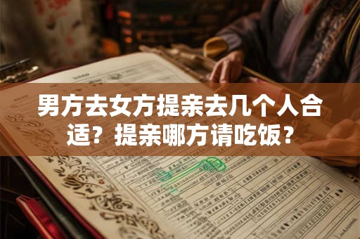 男方去女方提亲去几个人合适？提亲哪方请吃饭？