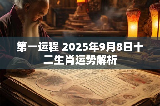 第一运程 2025年9月8日十二生肖运势解析