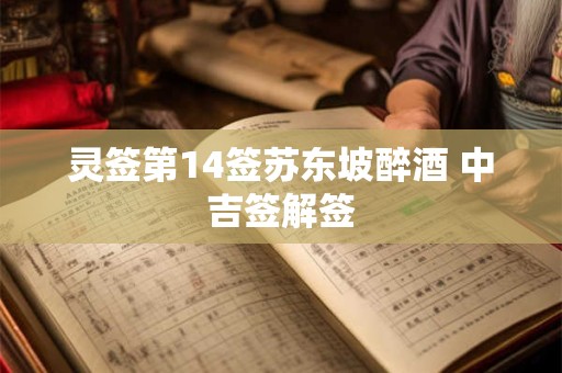 灵签第14签苏东坡醉酒 中吉签解签