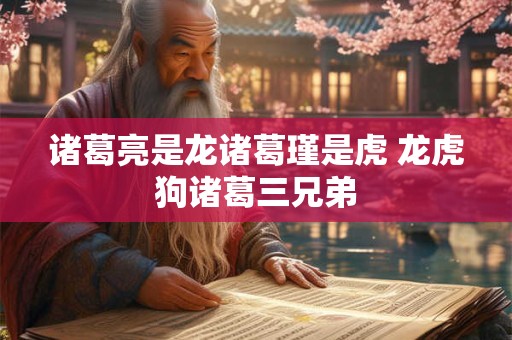诸葛亮是龙诸葛瑾是虎 龙虎狗诸葛三兄弟