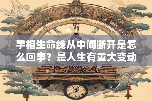 手相生命线从中间断开是怎么回事？是人生有重大变动吗