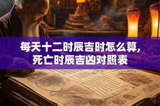 详细阅读:每天十二时辰吉时怎么算,死亡时辰吉凶对照表 每天十二时辰吉时怎么算,死亡时辰吉凶对照表