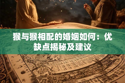 猴与猴相配的婚姻如何：优缺点揭秘及建议
