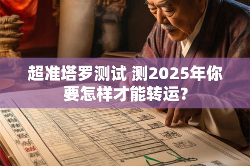 超准塔罗测试 测2025年你要怎样才能转运？