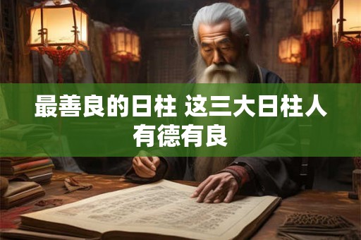 最善良的日柱 这三大日柱人有德有良
