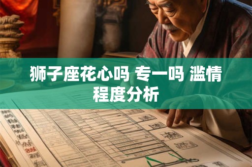 狮子座花心吗 专一吗 滥情程度分析