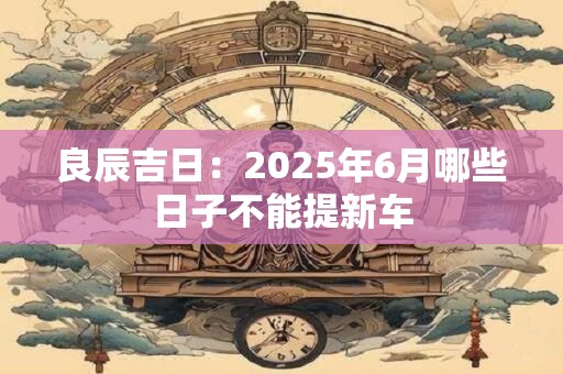 良辰吉日：2025年6月哪些日子不能提新车