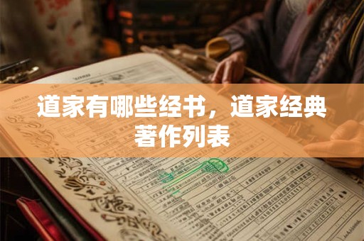 道家有哪些经书，道家经典著作列表